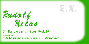 rudolf milos business card